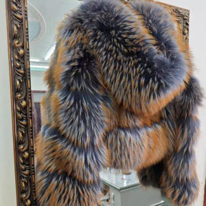Turkey Italian fox Fur Coats Hooded Custom Size Short Ladies Clothing Overcoat with Fur