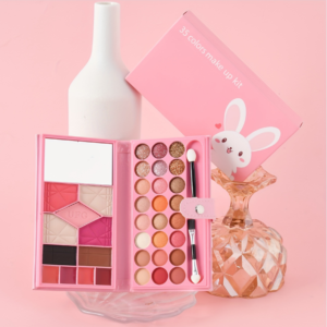 35-Color Pearlescent Matte Satin Finish Waterproof Eye Shadow Palette Shimmer Metallic Luminous Dark Skin Tone Makeup Daily Use